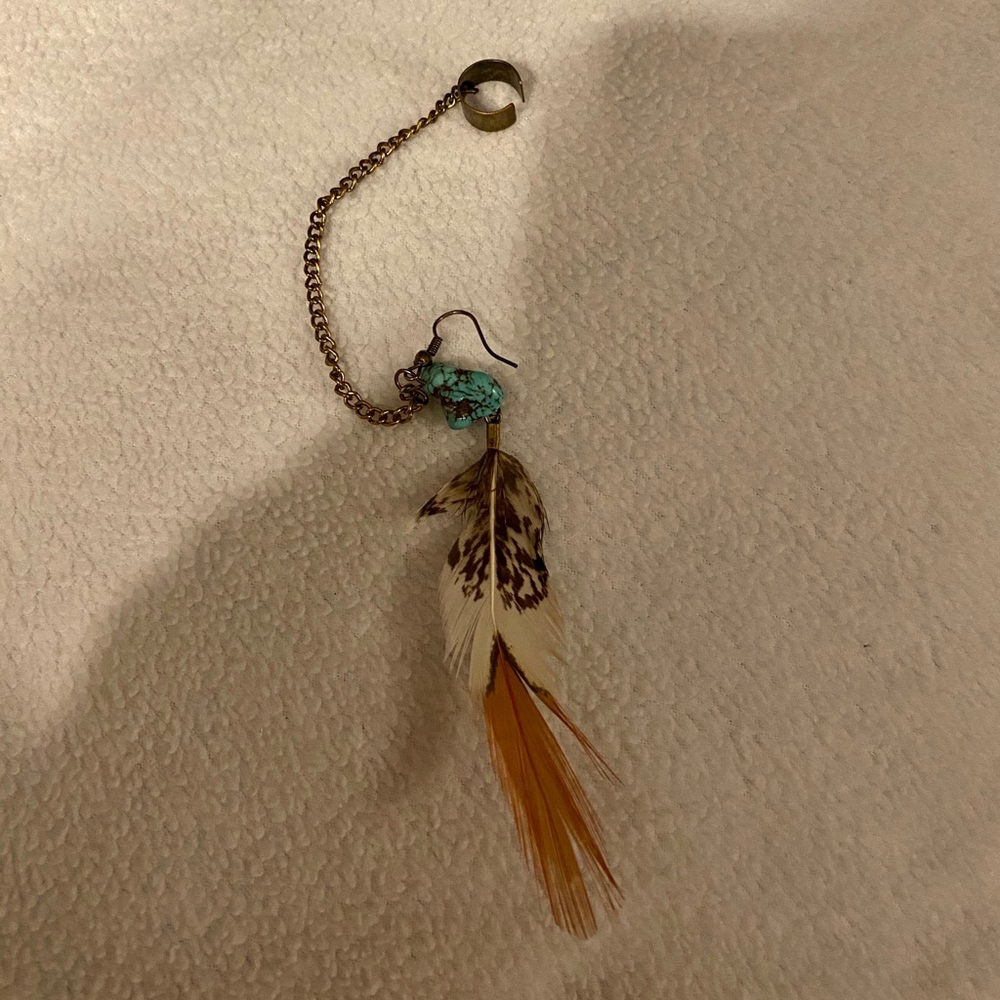 Trendy earrings with cuff!